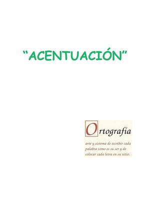 ACENTUACIÓN