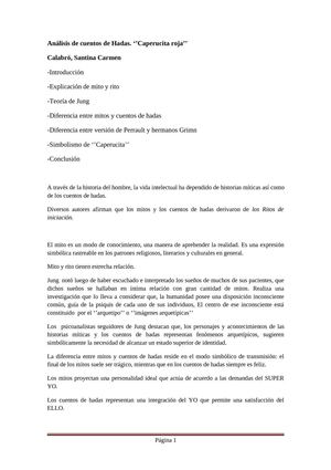 Análisis de ''Caperucita roja'' 