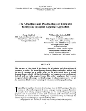 Advantages and disadvantages of computer learning