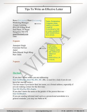 Tips to Write Effective Letter