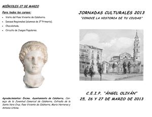 PROGRAMA DE JORNADAS CULTURALES 2013