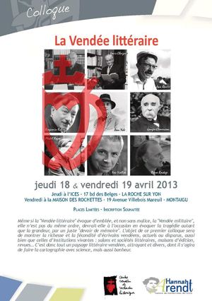 ICES - Colloque "La Vendée littéraire"