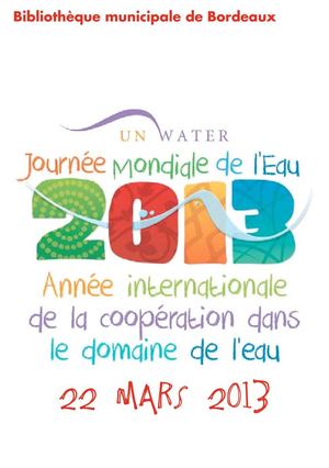 Journée mondiale de l'eau - sélection de la Bibliothèque de Bordeaux