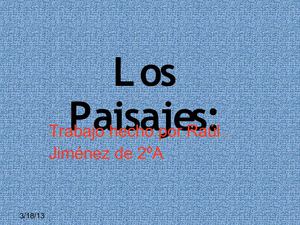Tipos de Paisajes