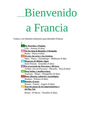 Bienvenido a Francia