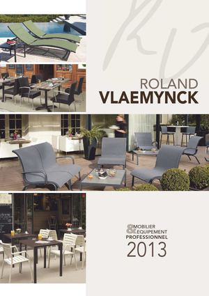 Mobilier & équipement professionnel outdoor Roland VLAEMYNCK