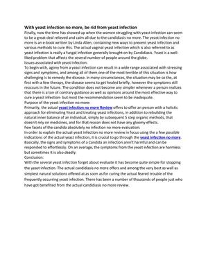 Along with yeast infection no more, be rid from yeast infection