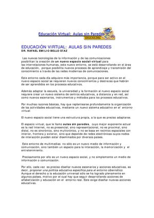Educación virtual: aulas sin paredes