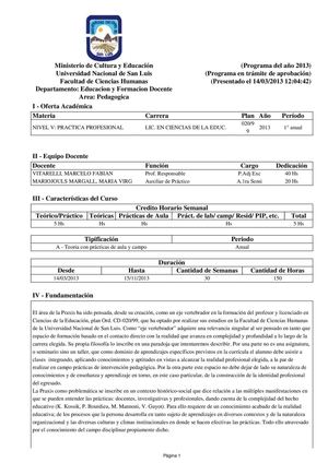 Programa Praxis V 2013