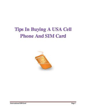 Tips In Buying A USA Cell Phone And SIM Card