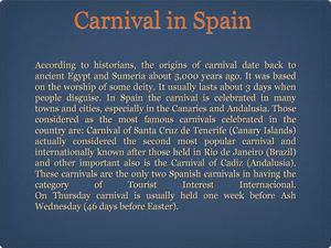 Spanish carnival 