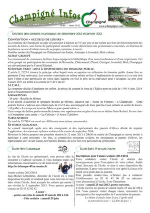 Champigné - Infos numéro 84