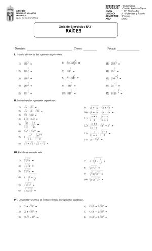 Guía 3: raíces