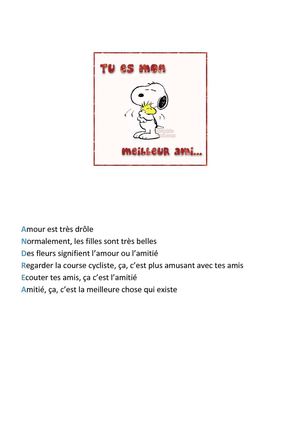 Acrostiches belges sur l'amitie