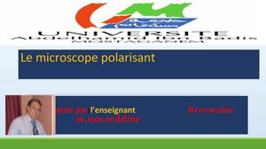 le microscope polarisant
