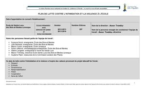 Calaméo - Plan de lutte contre la violence et l'intimidation