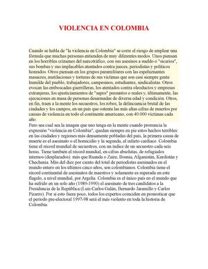 Violencia en Colombia (Pablo Escobar)