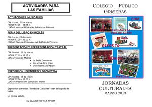 Jornadas culturales de Griseras 2013