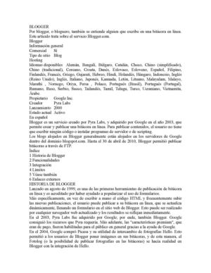 CARACTERÍSTICAS DE BLOGGER