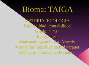 BIOMA: TAIGA