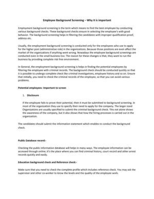 Employee Background Screening – Why it is important