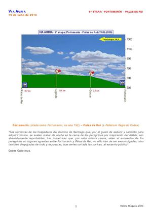 Camiño Francés: Portomarín a Palas