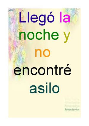 Llegó la noche y no encontre asilo