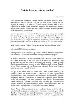¿Cuánta tierra necesita un hombre? Un cuento de León Tolstoi
