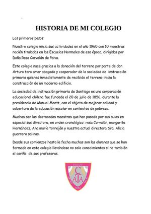 Historia del colegio