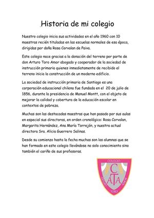 Historia de mi colegio