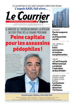 Le Courrier d'Algérie du samedi 23 mars 2013