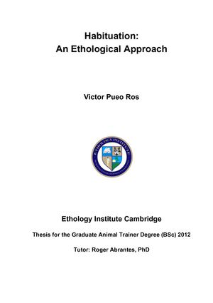 Habituation: An Ethological Approach 