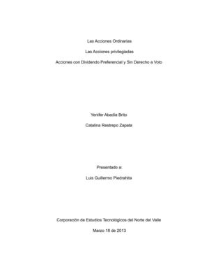 Las Acciones Ordinarias, Privilegiadas y sin derecho al Voto