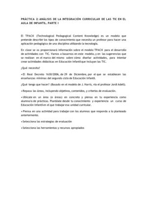 Análisis de la integración curricular de las TIC en EI