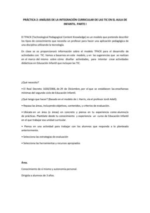 Análisis de la integración curricular de las TIC en EI