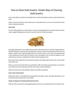 How to Clean Gold Jewelry- Simple Ways of Cleaning Gold Jewelry