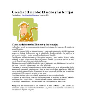 el mono y las lentejas
