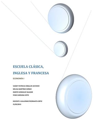 Trabajo Economía Escuelas Clásicas