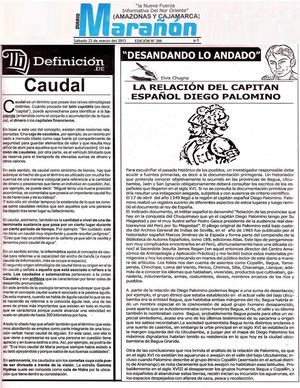 La relación del capitan español Diego Palomino