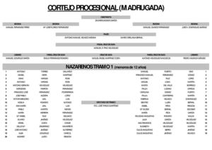 2013 Lista Cofradía Madrugada