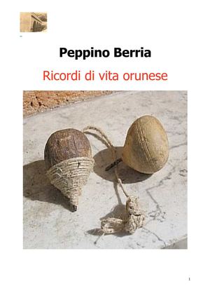 Ricordi di vita ad Orune - Peppino Berria
