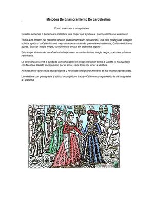 Metodos De Enamoramiento De La Celestina 
