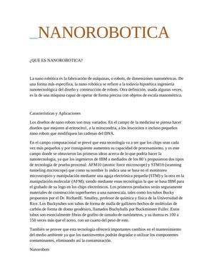 NANOROBOTICA