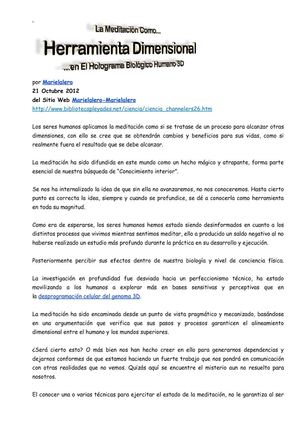 La Meditación Como ...