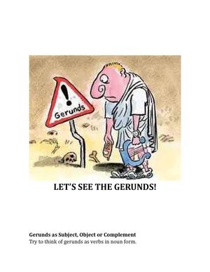 GERUNDS AND FINITIVES