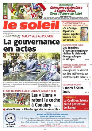 Edition du 25 mars 2013