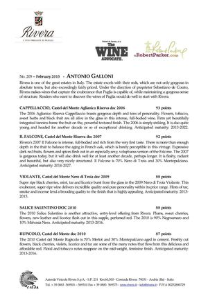 Rivera Wines / The Wine Advocate, Robert Parker Reviews