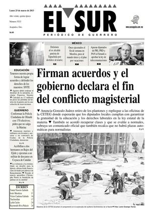 El Sur 25 de marzo de 2013