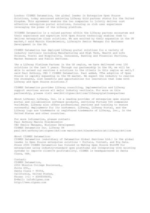 CIGNEX Datamatics Promoted to Liferay Gold Partner in the UK