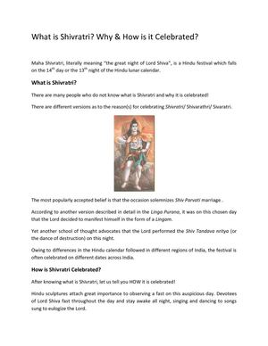 What is Shivratri? Why & How is it Celebrated?